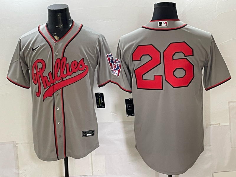 Men 2026 Philadelphia Phillies #26 grey Game Nike MLB Jersey 08040->philadelphia phillies->MLB Jersey